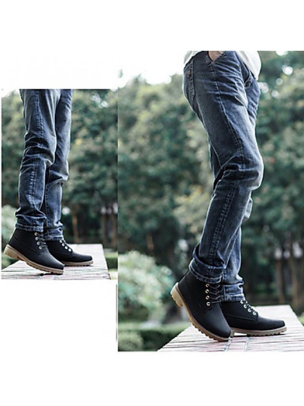 Shoes Outdoor / Office  Career / Work  Duty / Dress / Casual Synthetic Boots Black / Yellow / Taupe  