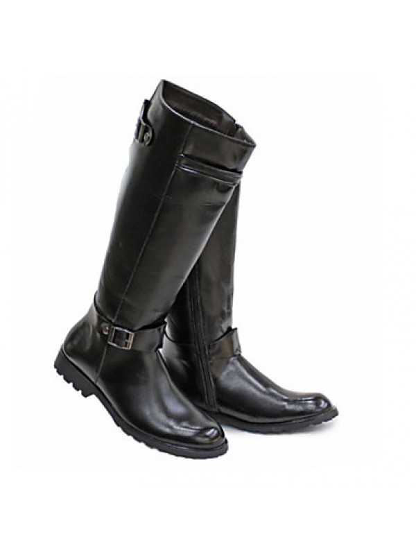 Shoes Outdoor / Office  Career / Party  Evening / Dress / Casual Synthetic Boots Black / Brown  