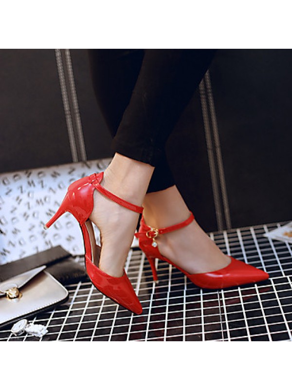 Women's Shoes Stiletto Heel Heels / Pointed Toe / Closed Toe Sandals Dress Pink / Purple / Red / White