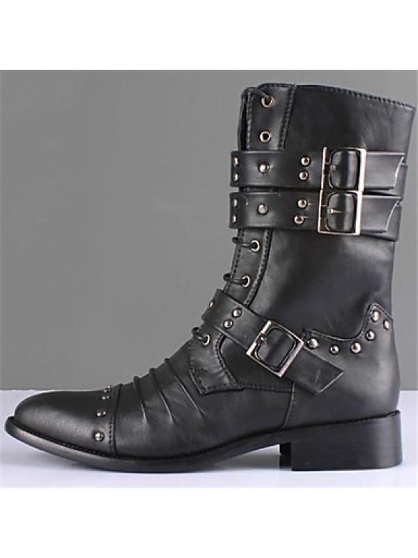 Shoes Casual Leather Boots Black  