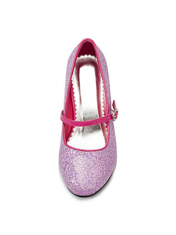 Girls' Shoes Wedding/Party & Evening Round Toe Stretch Satin Pumps/Heels Pink/Silver/Gold  