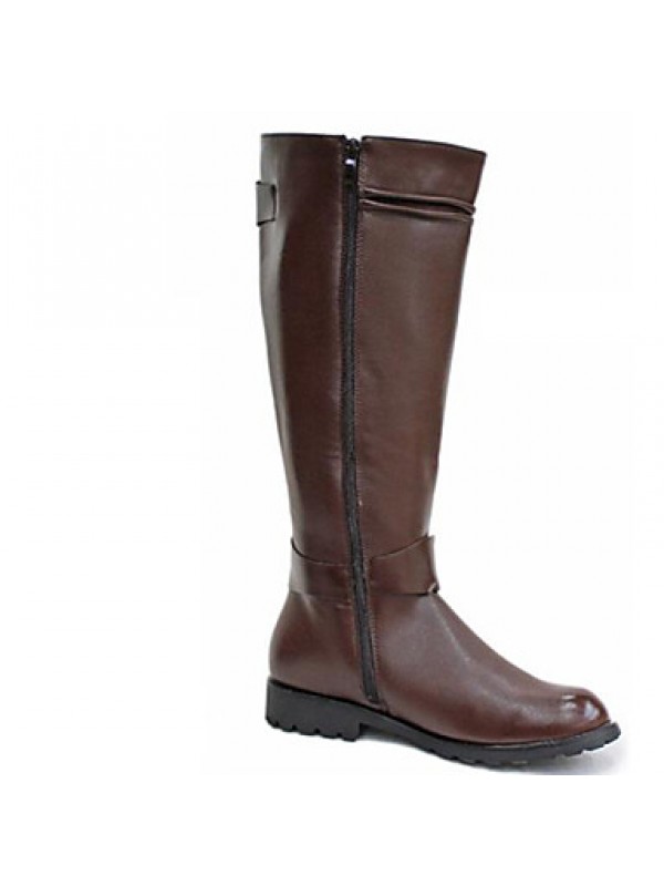 Shoes Outdoor / Office  Career / Party  Evening / Dress / Casual Synthetic Boots Black / Brown  