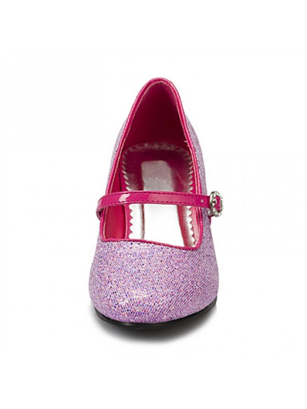 Girls' Shoes Wedding/Party & Evening Round Toe Stretch Satin Pumps/Heels Pink/Silver/Gold  