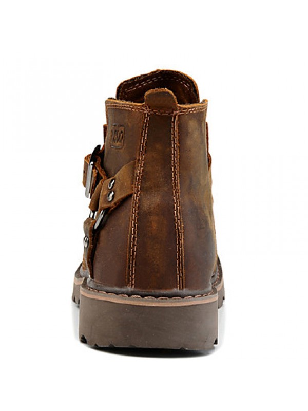 Shoes Outdoor / Office  Career / Party  Evening / Athletic / Casual Leather Boots Brown  