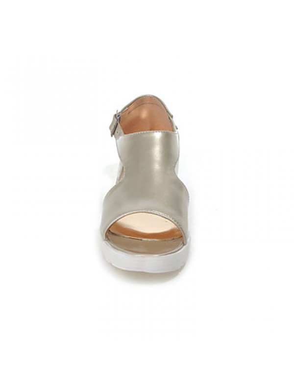 Women's ShoesPlatform Peep Toe / Platform Sandals Outdoor / Dress / Casual Pink / Silver / Gold