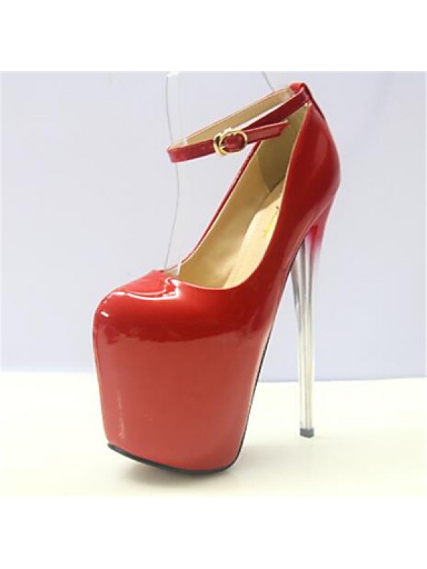 Women's Shoes Stiletto Heel Round Toe Heels Dress Red