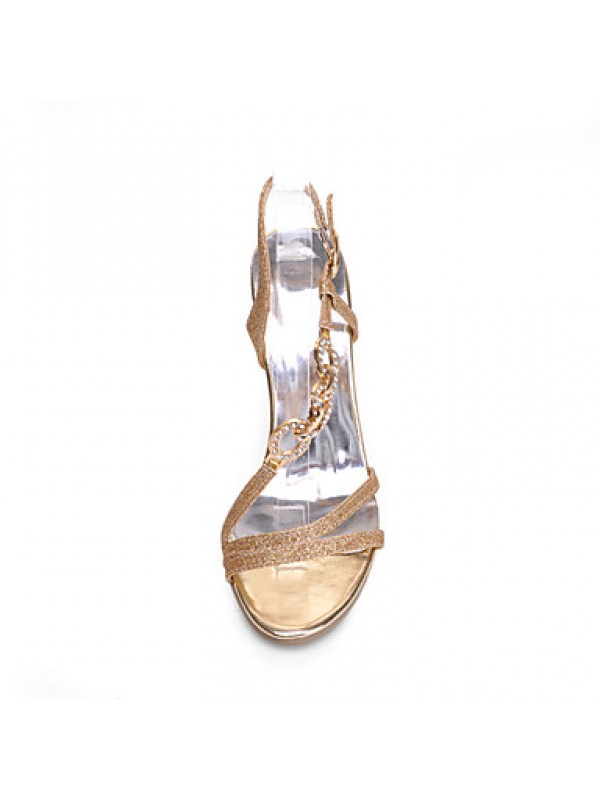 Women's Shoes Stiletto Heel Pointed Toe Sandals Dress Silver/Gold