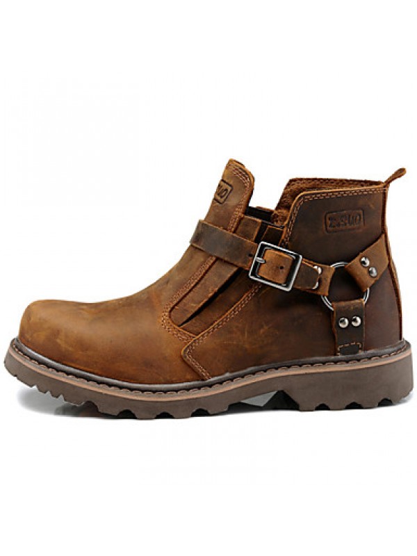 Shoes Outdoor / Office  Career / Party  Evening / Athletic / Casual Leather Boots Brown  