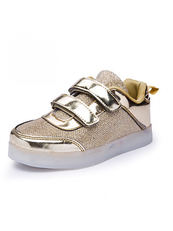 Girl's Flats Spring / Fall Comfort Tulle Casual Flat Heel Others / LED / Hook & Loop Black / Brown Others  