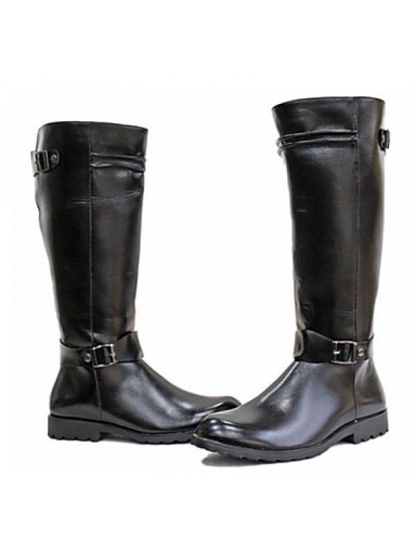 Shoes Outdoor / Office  Career / Party  Evening / Dress / Casual Synthetic Boots Black / Brown  