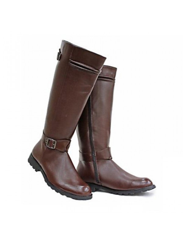 Shoes Outdoor / Office  Career / Party  Evening / Dress / Casual Synthetic Boots Black / Brown  