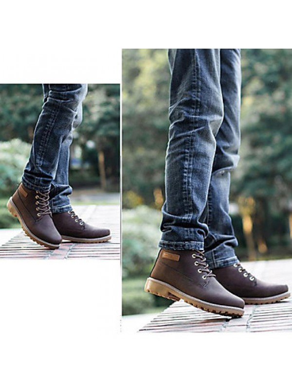 Shoes Outdoor / Office  Career / Work  Duty / Dress / Casual Synthetic Boots Black / Yellow / Taupe  