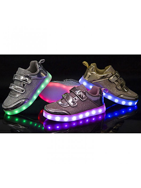 Girl's Flats Spring / Fall Comfort Tulle Casual Flat Heel Others / LED / Hook & Loop Black / Brown Others  
