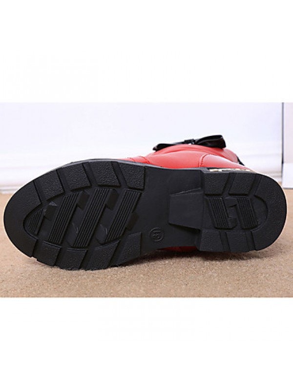 Girl's Boots Spring / Fall / Winter Snow Boots / Bootie / Comfort Leather Outdoor / Waterproof / Casual Low Heel Zipper  