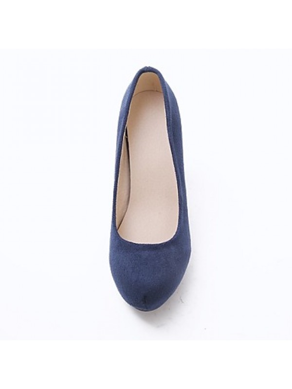 Women's Spring / Summer Heels Suede Dress Chunky Heel Others Black / Blue / Pink / Red