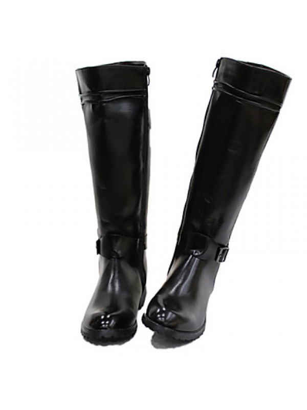 Shoes Outdoor / Office  Career / Party  Evening / Dress / Casual Synthetic Boots Black / Brown  