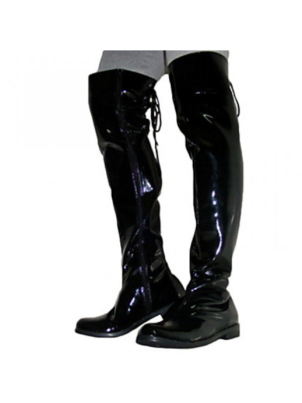 Shoes Outdoor / Office  Career / Party  Evening / Dress / Casual Patent Leather Boots Black  