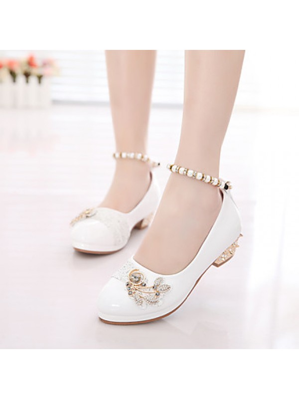 Girls' Shoes Slipper Princess Crystals Shoes Dress shoes Wedding / Dress/Performance  Heels  Sandals  Latin shoes Heels  