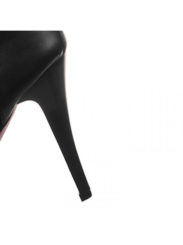 Women's Shoes Stiletto Heel Peep Toe / Platform Sandals Wedding / Party & Evening / Dress Black / White