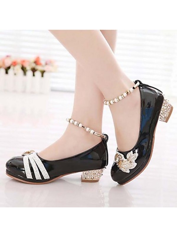 Girls' Shoes Slipper Princess Crystals Shoes Dress shoes Wedding / Dress/Performance  Heels  Sandals  Latin shoes Heels  